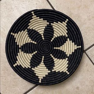 Woven black decorative bowl or wall art